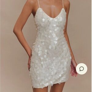 Meshki Romilly Sequin Mini Dress - Ivory